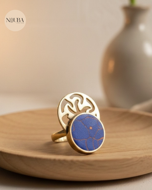 Bague en Argent 925 avec Pierre Semi-Précieuse – Design Oriental