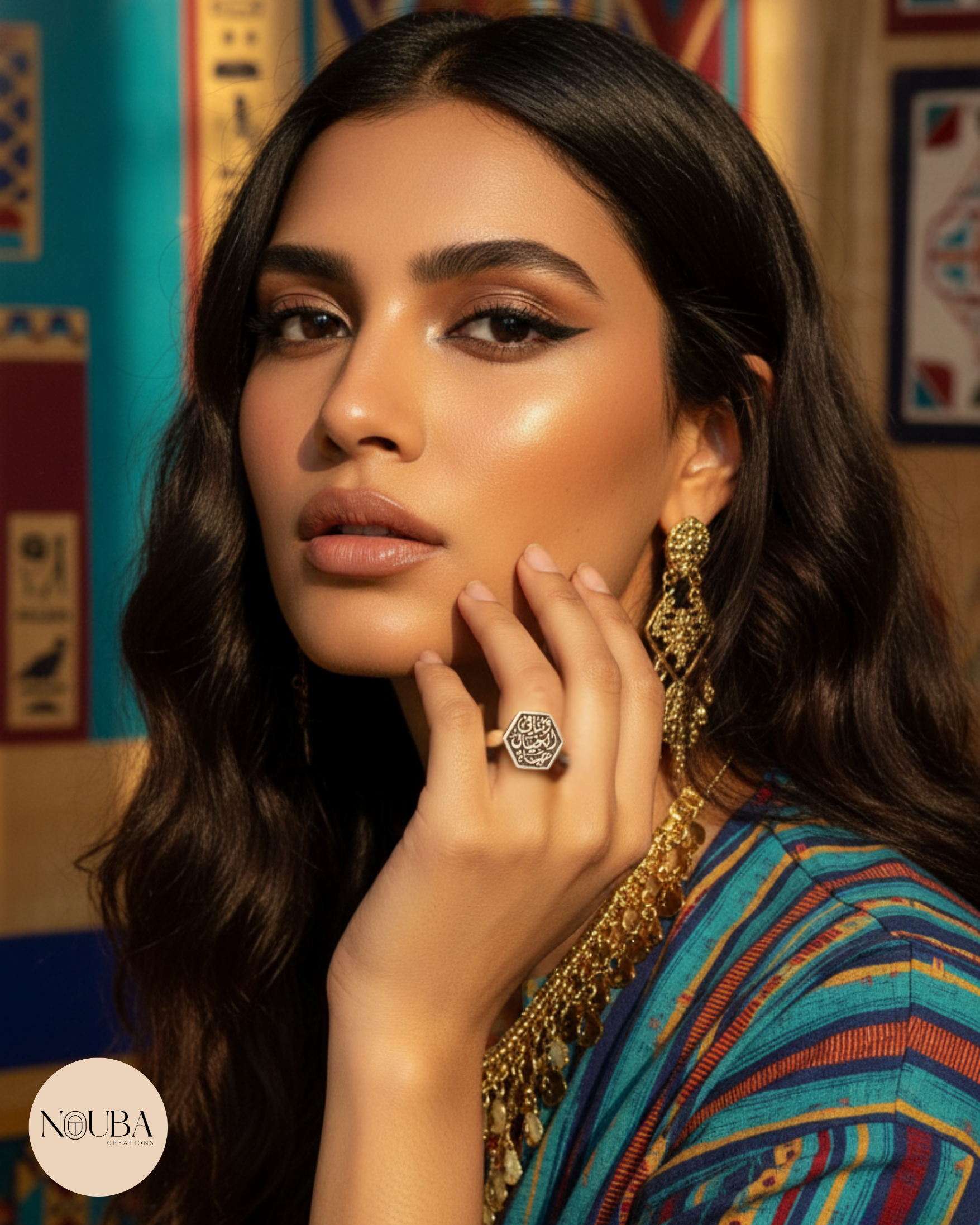 Bague Calligraphie Arabe “Dans l’Imagination, Une Vie” – Argent 925 | Bijou Oriental Artisanal